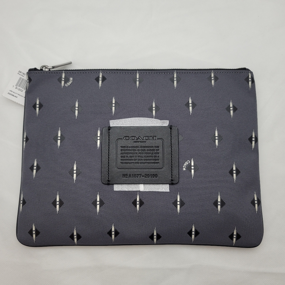Coach Large Multifunctional Pouch With Ikat Geo Print